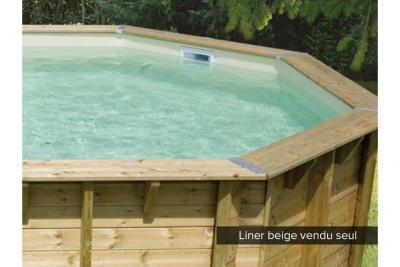 UBBINK Liner seul Beige pour piscine bois Lin&eacute;a 8,00 x 5,00 x 1,40 m - 