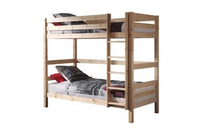 VIPACK Lit enfant superpos&eacute; haut ""pino"" naturel