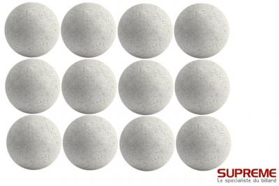 SUPREME Lot de 12 balles de Baby Foot Blanche