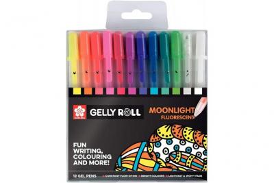 SAKURA  Gelly Roll Moonlight Lot de 12 stylos gel fluorescents