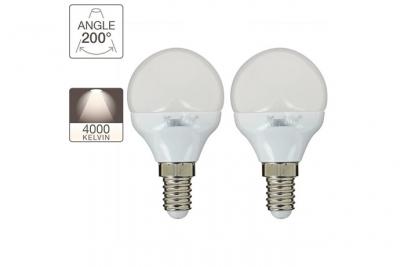 XANLITE Lot de 2 Sph&eacute;riques P45 470 Lumens E14 Blanc Neutre