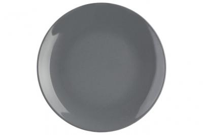 SECRET DE GOURMET Lot de 6 assiettes &agrave; dessert - Colorama - D 21 cm - Gris