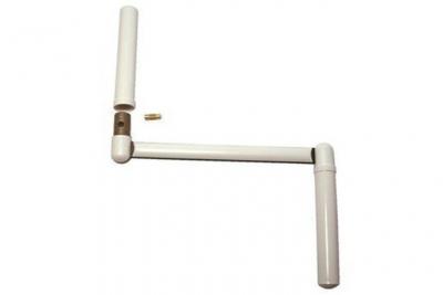 Manivelle seule blanc vynex pour volet roulant - 3101781000696
