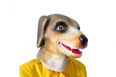 TOTALCADEAU Masque de chien en latex 
