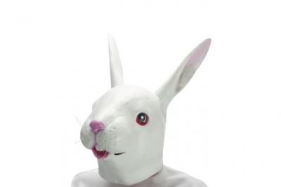 TOTALCADEAU Masque de lapin d&eacute;guisement latex