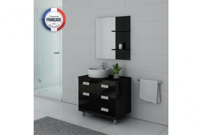 Meuble de salle de bain MILAN Noir 800