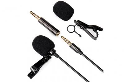 DAFFODIL DDL MCP100B-Micro Lavalier Omnidirectionnel Clip-on 3.5mm Trrs Trs Interview Dictaphone
