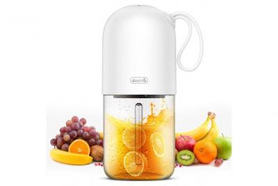  Mini blender smoothie sans fil nu01 300ml portable mat&eacute;riau pc blanc