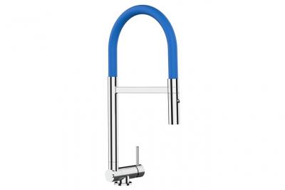 VIZIO Robinet de cuisine chrom&eacute; rabattable sous fen&ecirc;tre 45mm, douche 2jets d&eacute;tachable VZSU411004