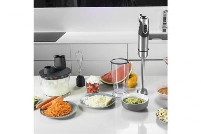 CECOTEC Mixeur plongeant xl 1000w avec 7 accessoires gris noir