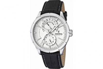 FESTINA Montre homme  elegance f16573/1 bracelet en cuir noir