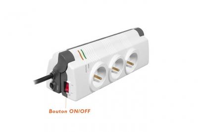 WATT&CO WATT & CO Multiprise parafoudre pliable CONFERENCE 6 ports 16A +2 USB