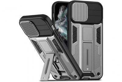 NOVAGO Compatible avec Samsung Galaxy S22 Ultra 5G - Coque R&eacute;sistante magn&eacute;tique Anti Choc avec Pied b&eacute;quille Pliable 