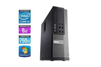 DELL Unit&eacute; centrale  Optiplex 790 SFF - Noir - Intel Core i5-2400 / 3.10 GHz - RAM 8 Go - HDD 750 Go - DVD - Gigabit Ethernet - Windows 7 Professionnel 