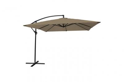 HAPPY GARDEN Parasol D&eacute;port&eacute; Molokai Carr&eacute; 2,7x2,7m Taupe