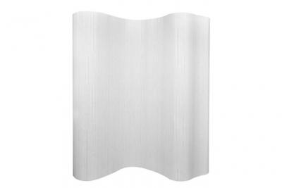 Paravent s&eacute;parateur de pi&egrave;ce cloison de s&eacute;paration d&eacute;coration meuble bambou blanc 250 cm