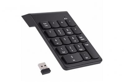  Pave Numerique Sans Fil pour ORDISSIMO PC Clavier USB Chiffres 18 touches Pile (NOIR) 