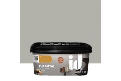 ID  Paris - Peinture d&eacute;corative pur metal 2L platine platine