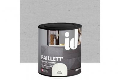 ID Peinture meubles et boiseries paillett 500ML argent  Paris argent