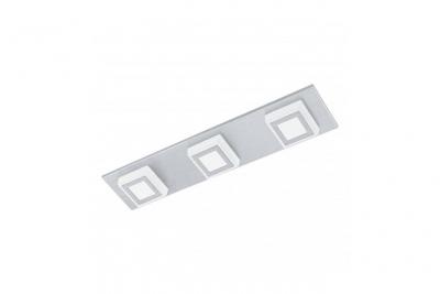 EGLO Plafonnier designMASIANO 3 ampoules aluminium bross&eacute; abat jour satin&eacute;