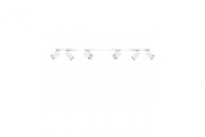 PLANETE DISCOUNT Plafonnier MERIDA acier blanc 6 ampoules