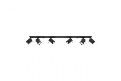 SOLLUX LIGHTING Plafonnier MERIDA acier noir 6 ampoules