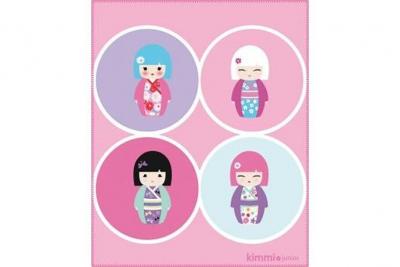 CTI - Plaid Kimmi Junior en polyester rose 110 x 140 cm
