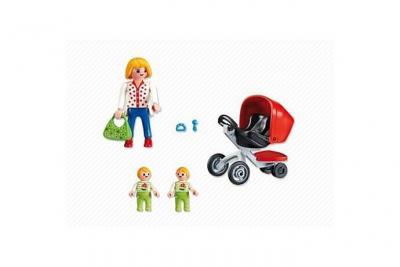 Playmobil 5573 city life - maman avec jumeaux et landau