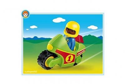 Playmobil 1.2.3 6719 Pilote/moto de course