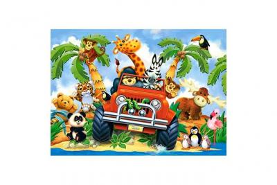 CASTORLAND  - B-06793-1 - Puzzle - Peluches en Safar - 60 Pi&egrave;ces