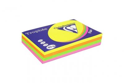  Ramette a3 papier fluo assortis 80g 4 x 125 feuilles 1709c