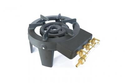 PROWELTEK Rechaud gaz 4 pieds Fonte v&eacute;ritable INTEC 9800 2 Bruleurs Plats grands volumes