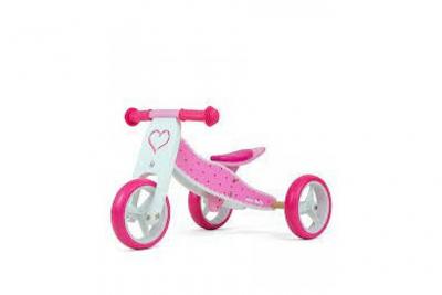 MILLY MALLY  Jake Draisienne &agrave; Deux ou Trois Roues V&eacute;lo en Bois Hearts