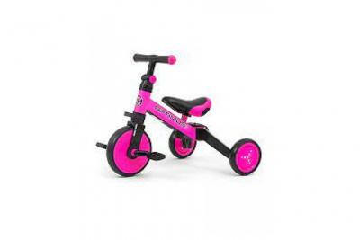 MILLY MALLY  Optimus 3-in-1 Draisienne &agrave; 3 Roues Junior Rose
