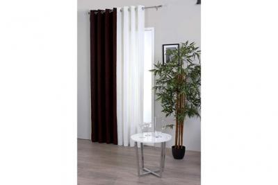 Atmosphera Cr&eacute;ateur d'int&eacute;rieur - Rideau ""Satin"" 140x260cm Choco