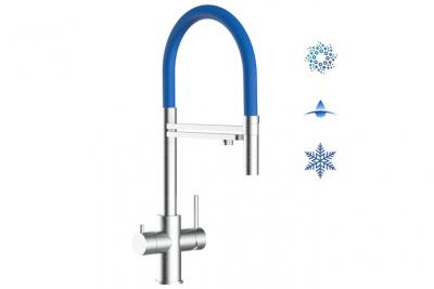 VIZIO Robinet de cuisine 5 voies en acier inox chirurgical bross&eacute; - douche 2jets d&eacute;tachable VZFX518184