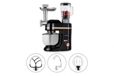 Robot de cuisine, mixeur, hachoir pour viande, 1300w, sans bpa - noir