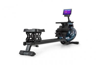 CAPITAL SPORTS Rameur &agrave; eau Flow M2 Noir - R&eacute;glage sur 6 niveaux - Roulettes