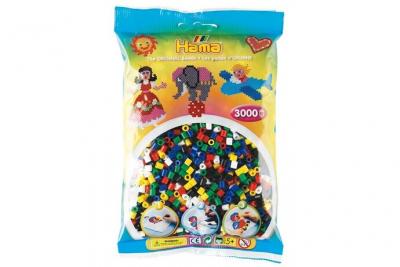 HAMA Sachet de 3000 perles a repasser  midi couleurs assorties - loisirs creatifs - 201-66 
