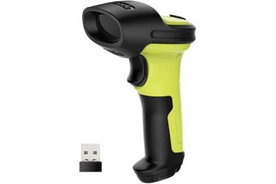 INATECK  Scanner de Code-Barres Laser sans Fil 2.4GHz, Rayon de 35m, Scan Automatique et Pr&eacute;cis, Autonomie d''Environ 15 Jours 