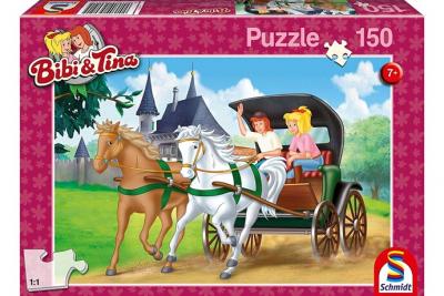 SCHMIDT  Spiele 56051 Puzzle Bibi et Tina - en Cal&egrave;che 150 Pi&egrave;ces
