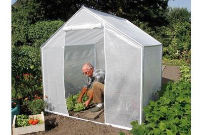 HTTPS: OUTIROR.COM IMG P 5 6 7 3 5673.JPG Serre de jardin - NATURE - 127-190x192x210cm - Poly&eacute;thyl&egrave;ne et aluminium - Trait&eacute; anti-UV
