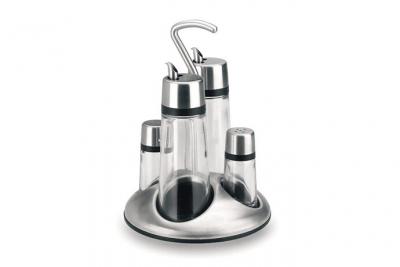 LACOR  62464 M&eacute;nag&egrave;re de Table Luxe 4 Pi&egrave;ces Socle Rond