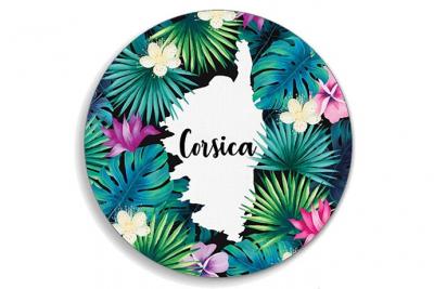 Cadoons Set de table CORSICA rond PVC tiss&eacute;