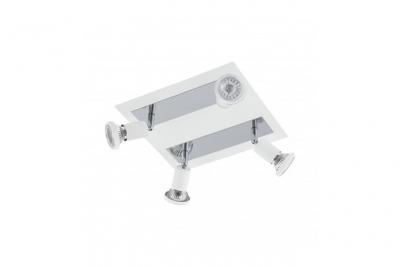 EGLO  Sarria Spot en Acier 4 Ampoules 20 W Blanc/Chrom&eacute;