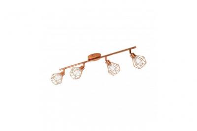 EGLO  Zapata Spot Acier Plafonnier 4 Ampoules 25W Cuivre