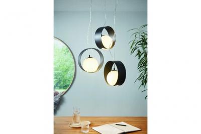 EGLO Camargo plafonnier suspendu 3 lampes cluster noir