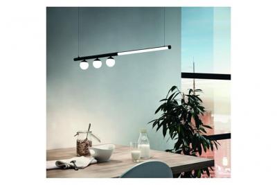 EGLO Phianeros Plafonnier Led Suspendu Int&eacute;gr&eacute; Noir