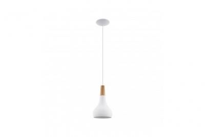 EGLO Suspension SABINAR 1 ampoule blanc Diam&egrave;tre 18 Cm