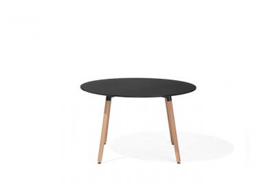 Beliani - Table de salle &agrave; manger noire 120 cm BOVIO